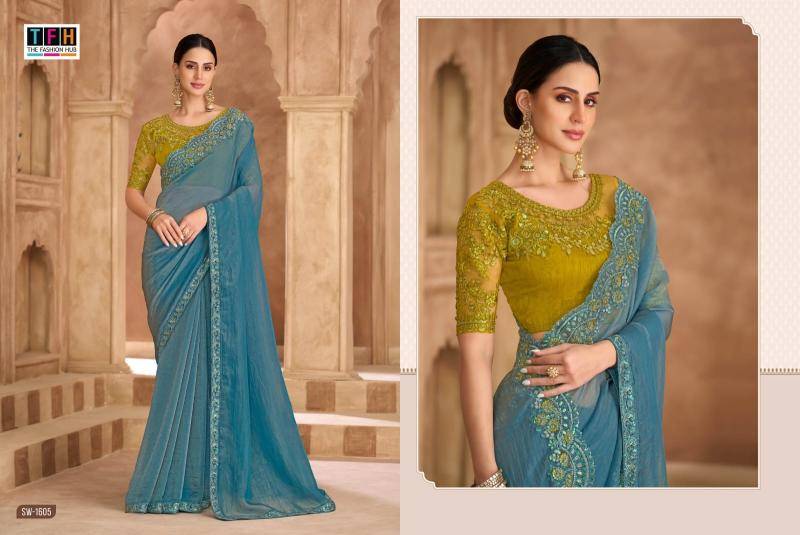 TFH sandalwood 16th edition Wholesale saree suppliers in Mumbai